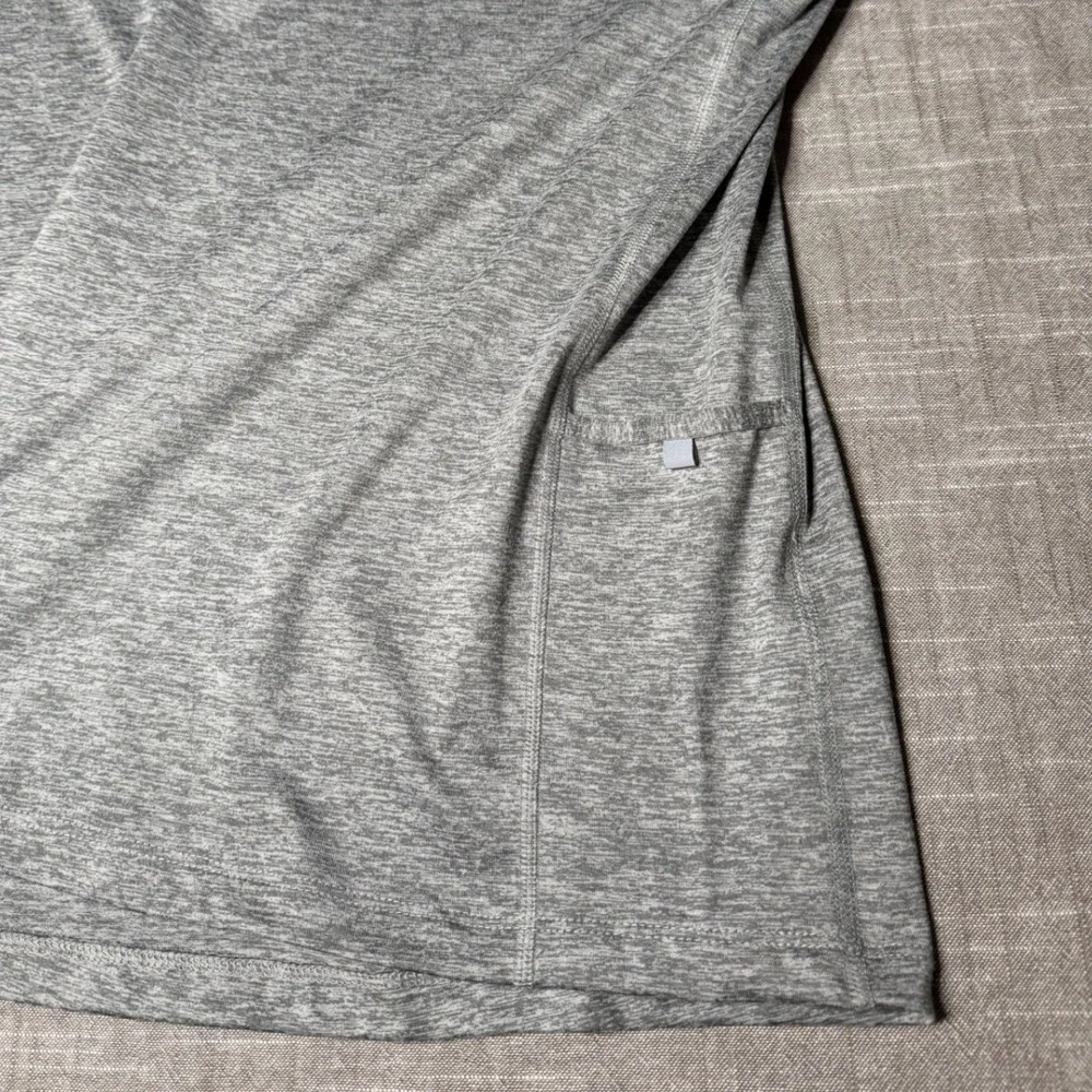 Nike Running Pacer Dri-FIT Women Grey Heather Quarter Zip Pullover CU3220-084 M